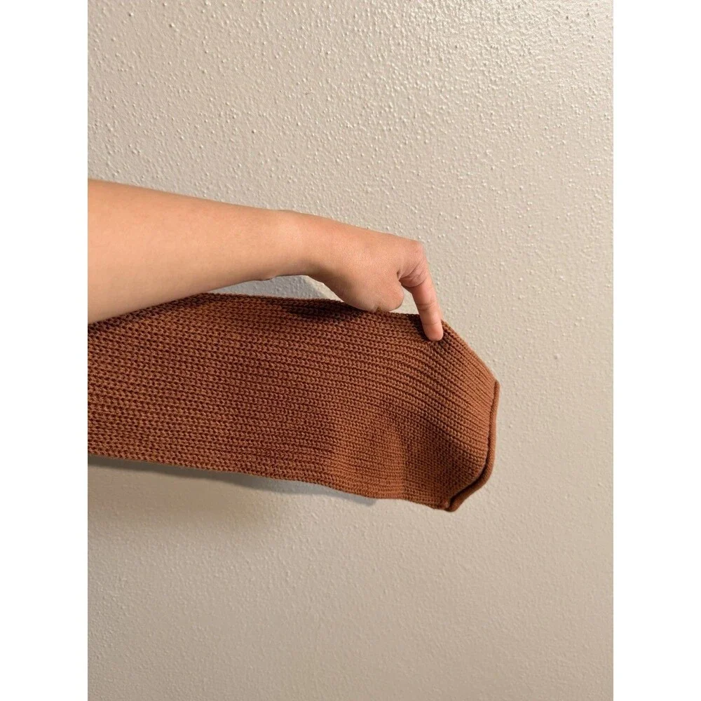 Wild Fable Brown Ribbed Knit Pullover Sweater Crew Neck Lightweight Size L - Picture 5 of 6